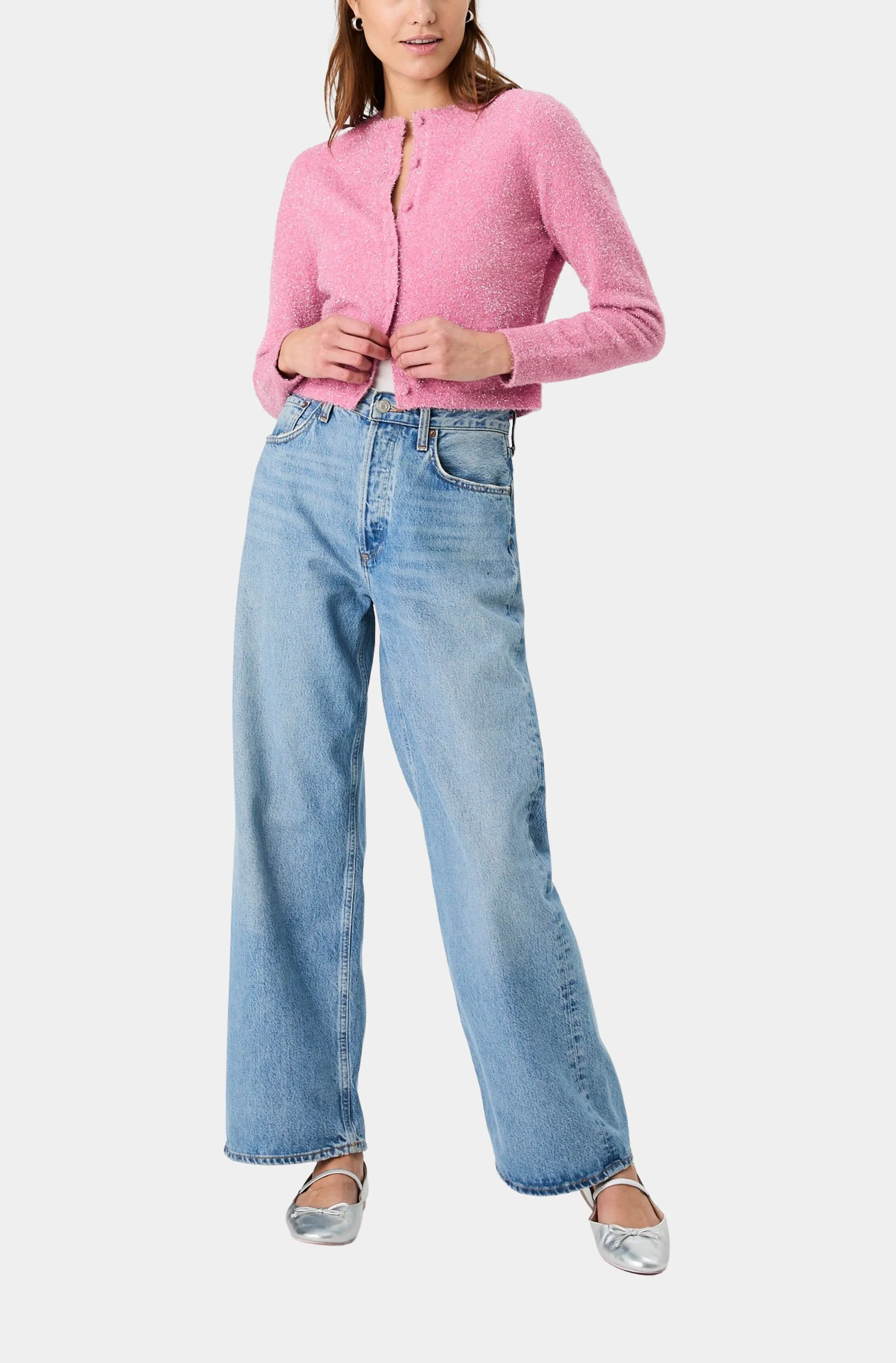 Tinsel Knit Slim Cardigan sold by Hemline