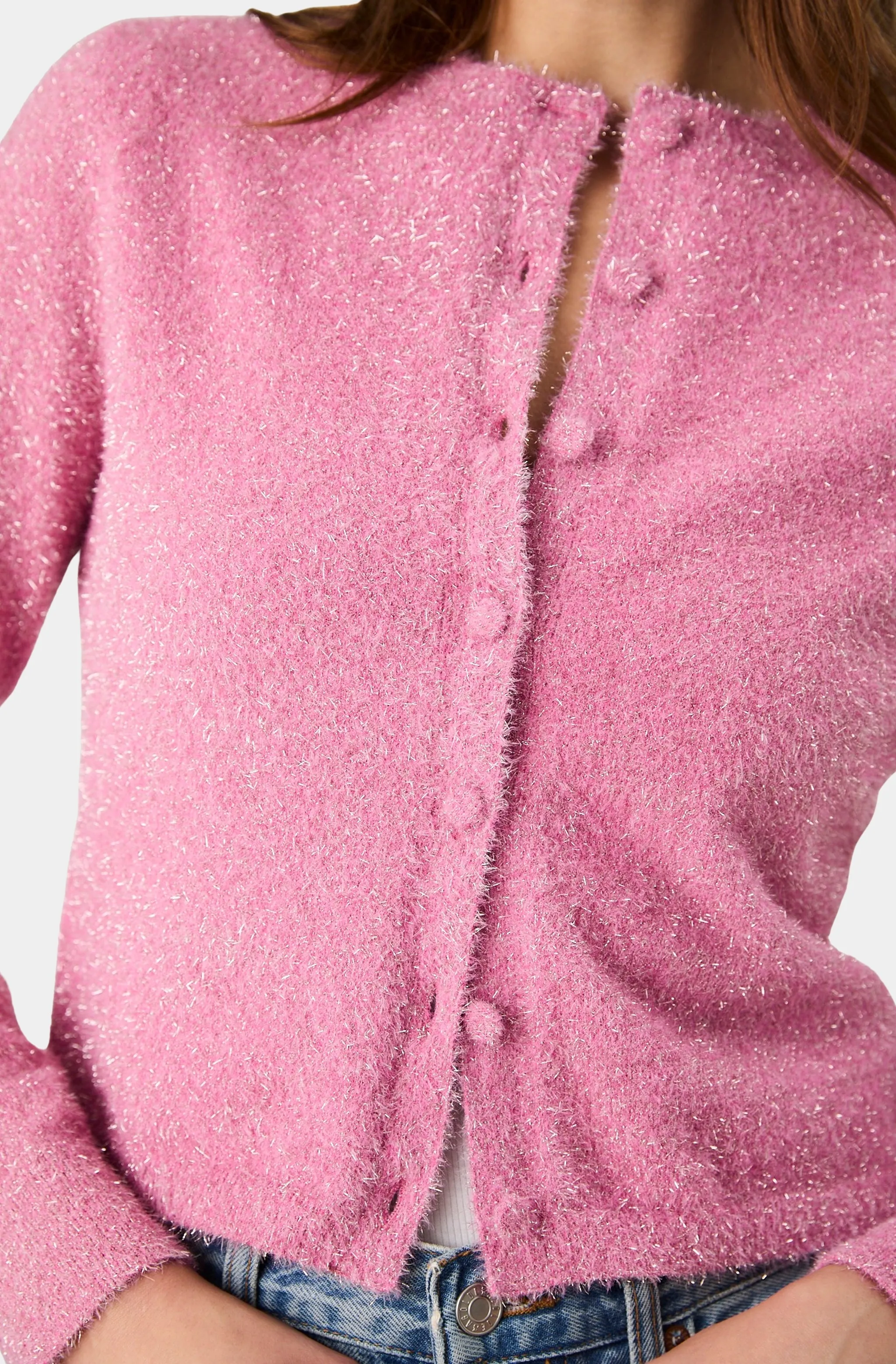 Tinsel Knit Slim Cardigan sold by Hemline product image thumbnail 3