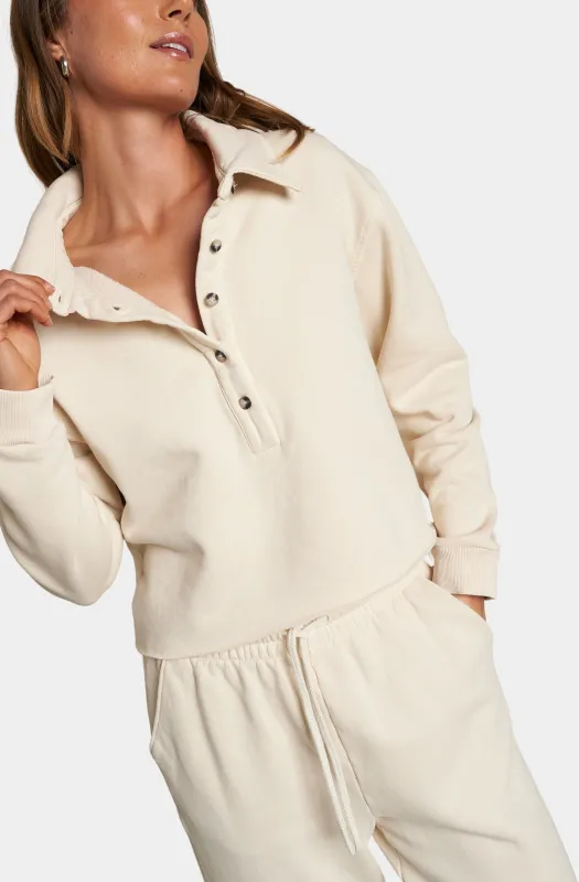 Vinny Heavier Fleece 3/4 Sweatshirt sold by Hemline