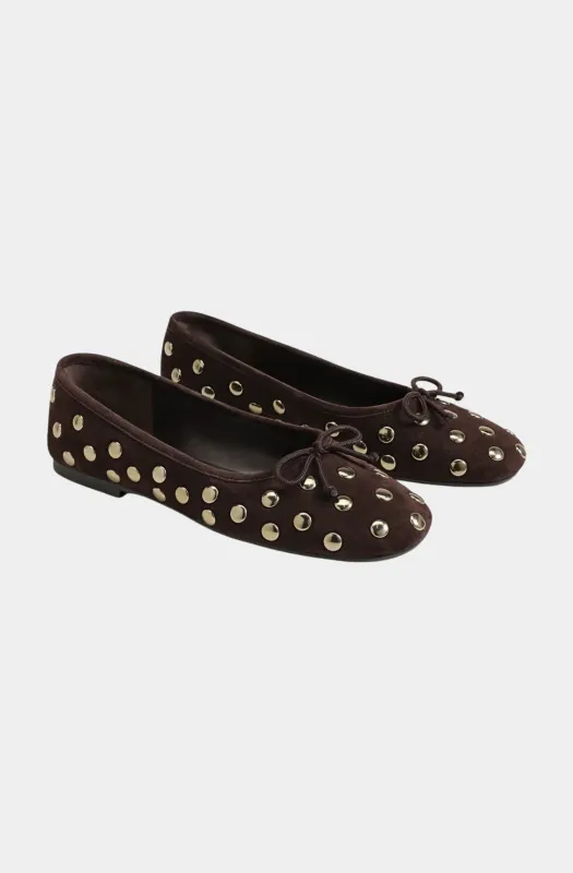 Alie Stud Ballet Flat sold by Hemline