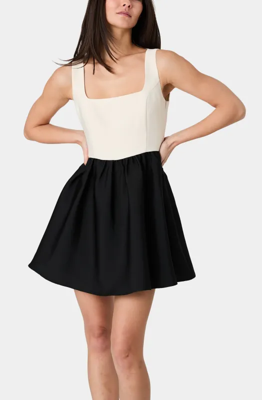 Structured Square Neck Sleeveless Mini Dress sold by Hemline