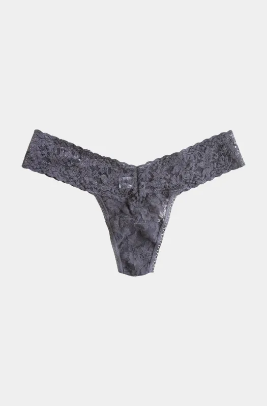 Signature Lace Low Rise Thong sold by Hemline