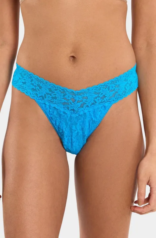 Signature Lace Original Rise Thong sold by Hemline
