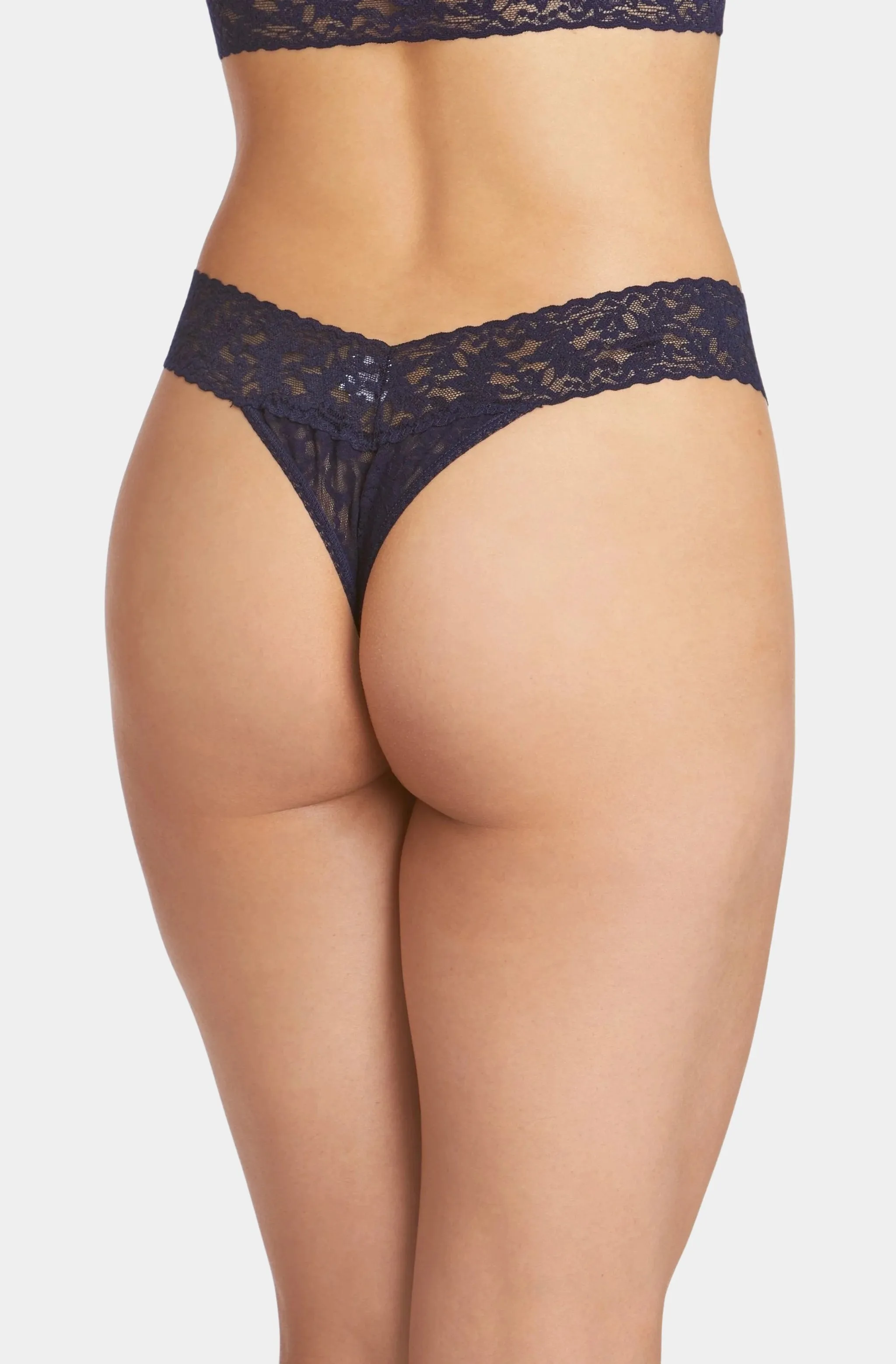 Signature Lace Original Rise Thong sold by Hemline product image thumbnail 3