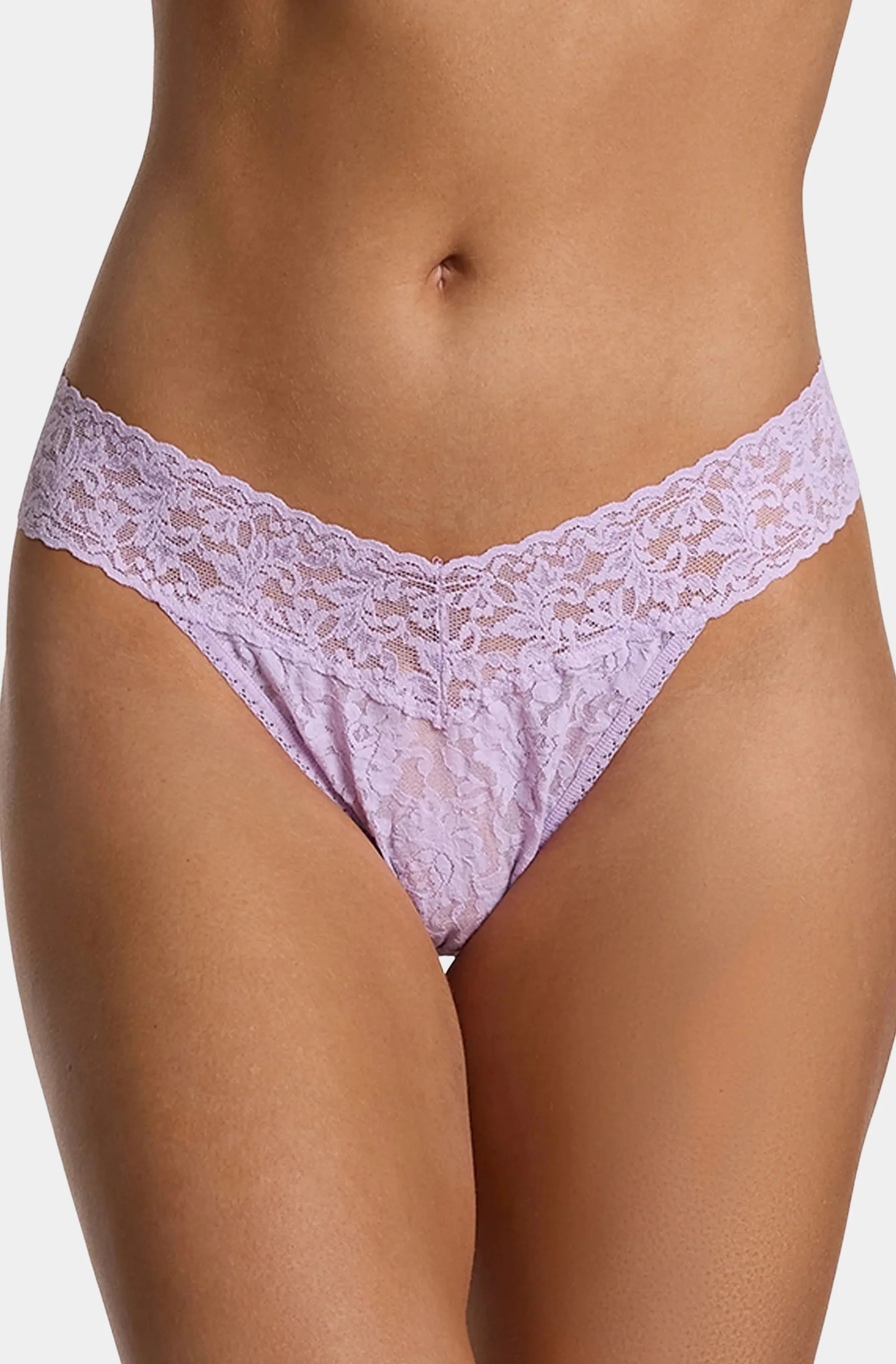 Signature Lace Original Rise Thong sold by Hemline product image thumbnail 2