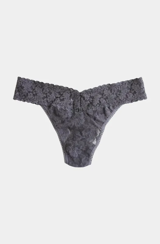 Signature Lace Original Rise Thong sold by Hemline