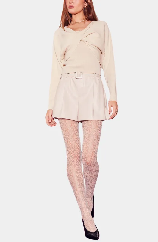 Faux Leather Belted Shorts sold by Hemline