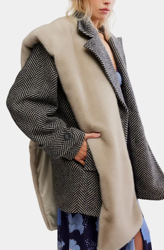 Snow Angel Faux Fur Scarf sold by Hemline