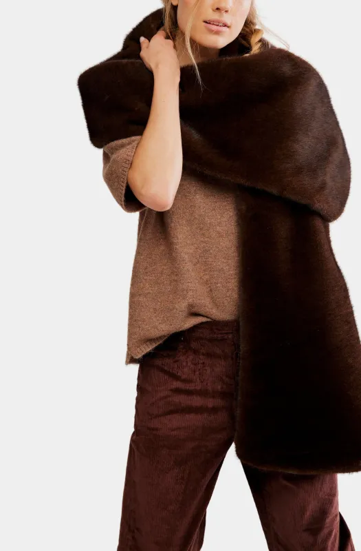 Snow Angel Faux Fur Scarf sold by Hemline