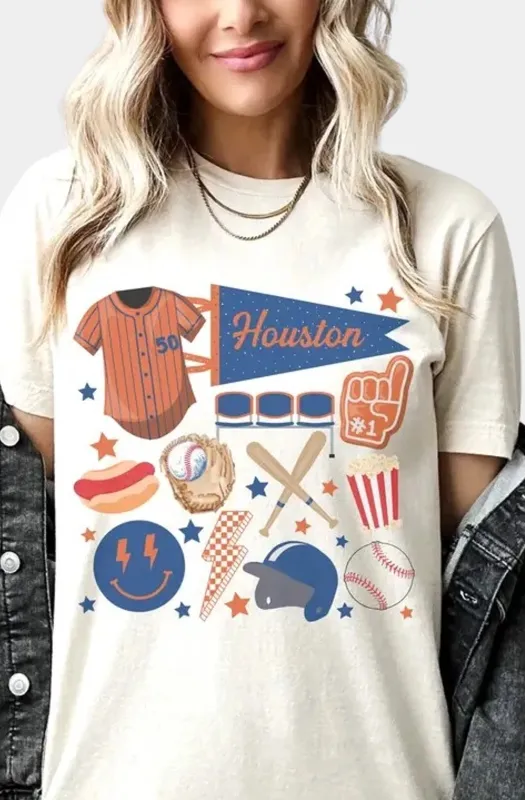 Houston Baseball Graphic Tee sold by Hemline