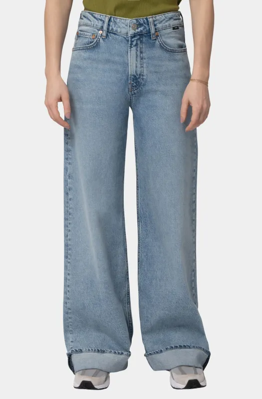 Florida Cuffed Wide Leg Jeans sold by Hemline