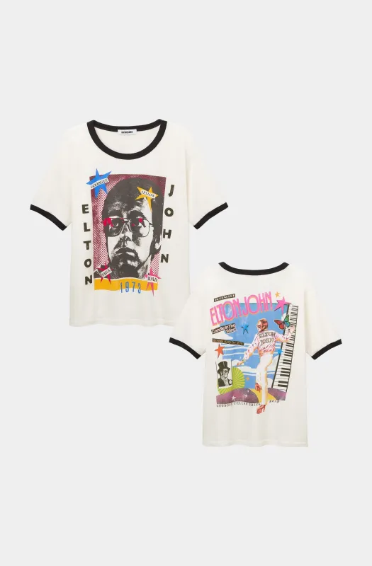 Elton John 1973 Pop Art Oversized Ringer sold by Hemline