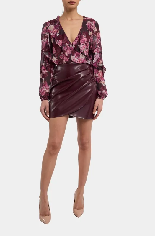 Shyann Vegan Leather Mini Skirt sold by Hemline