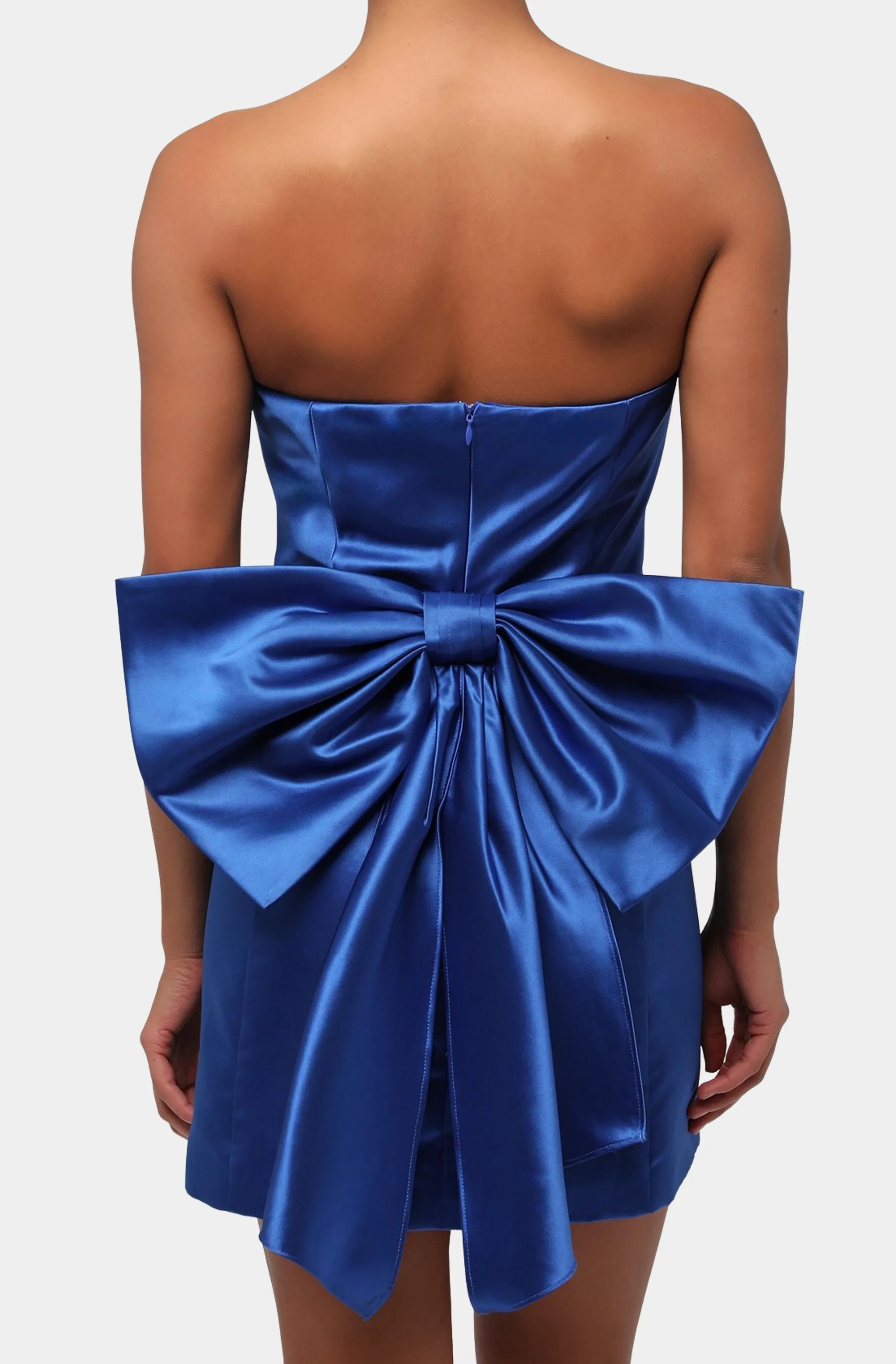 Melody Bow Back Taffeta Mini Dress sold by Hemline product image thumbnail 2