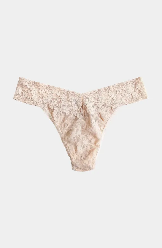 Signature Lace Original Rise Thong sold by Hemline