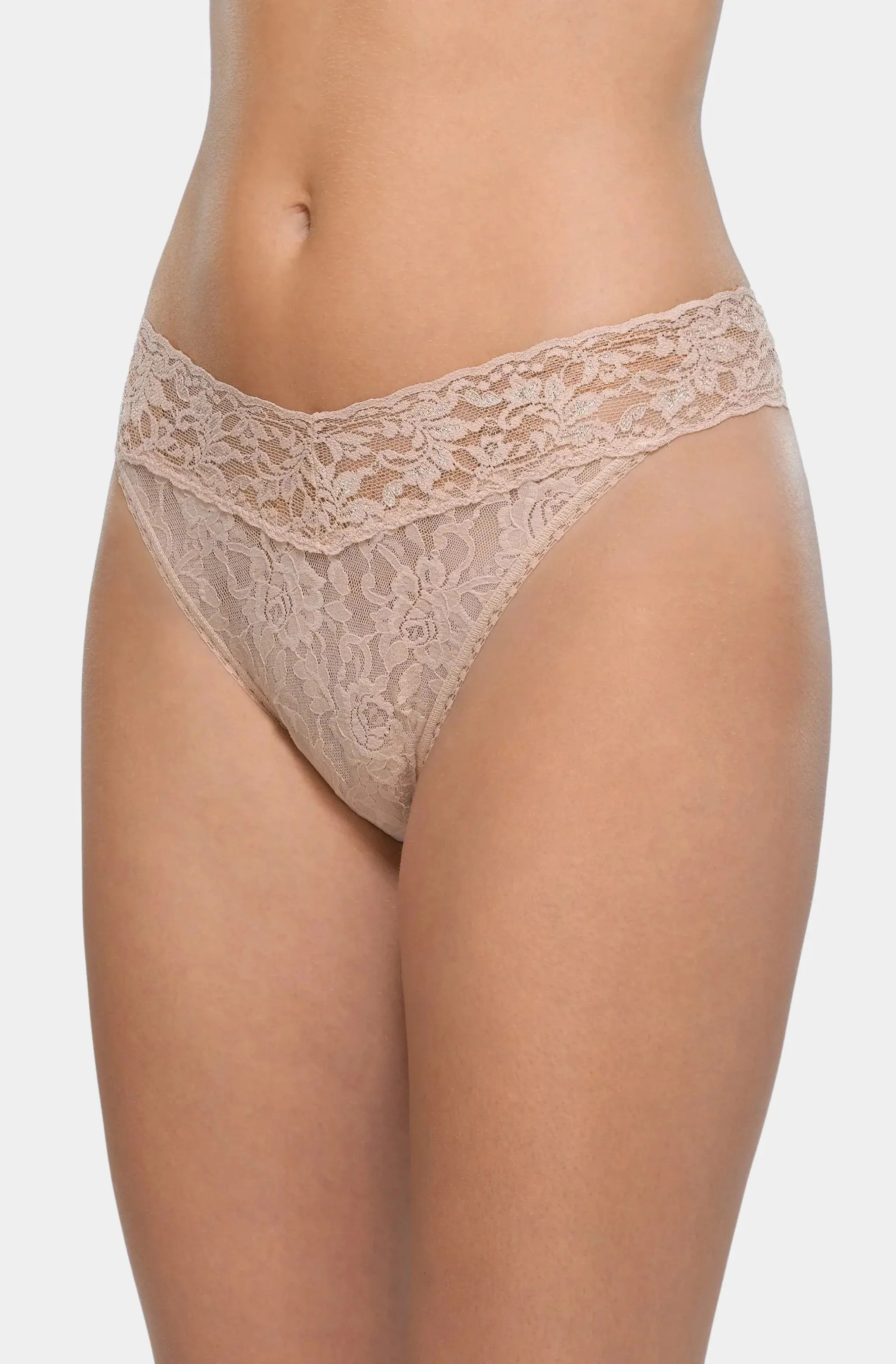 Signature Lace Original Rise Thong sold by Hemline product image thumbnail 2