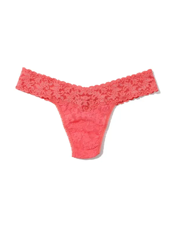 Signature Lace Low Rise Thong sold by Hemline