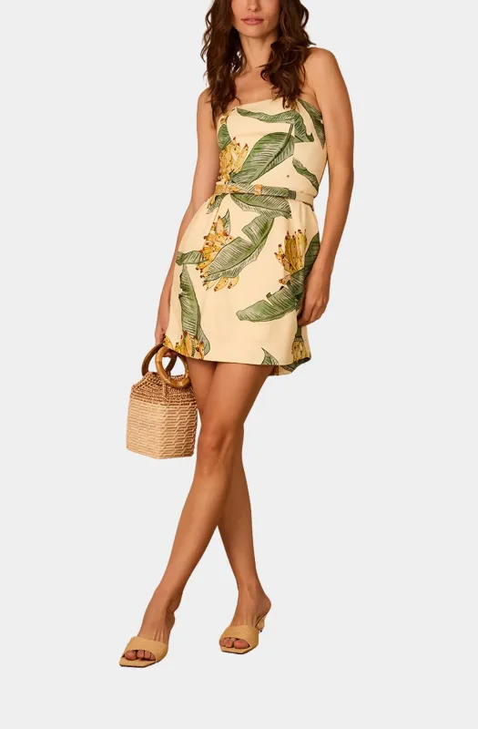 Strapless Dress In Paradise Print sold by Hemline