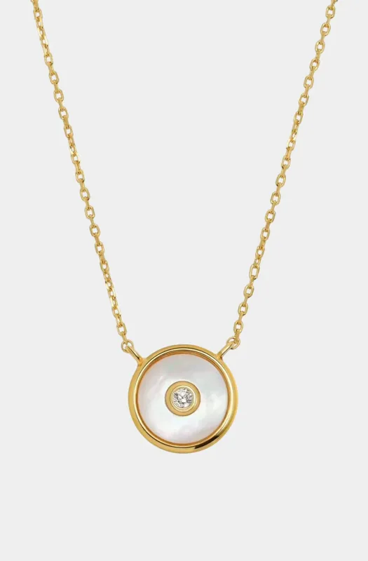 Cynthia Mother of Pearl Necklace sold by Hemline