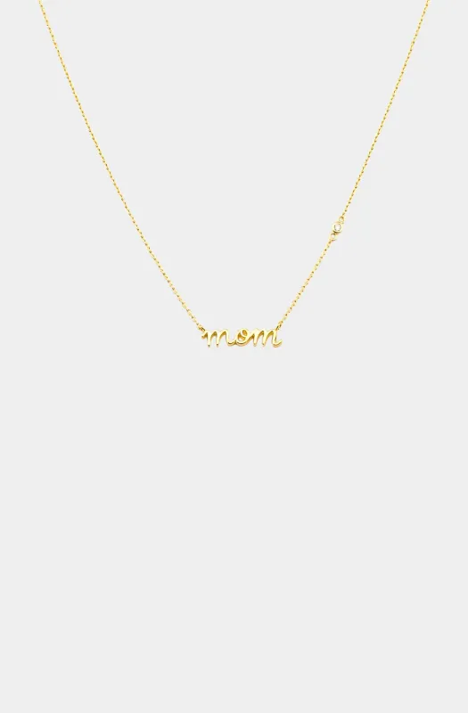 Mom' Necklace With 1 Cz sold by Hemline
