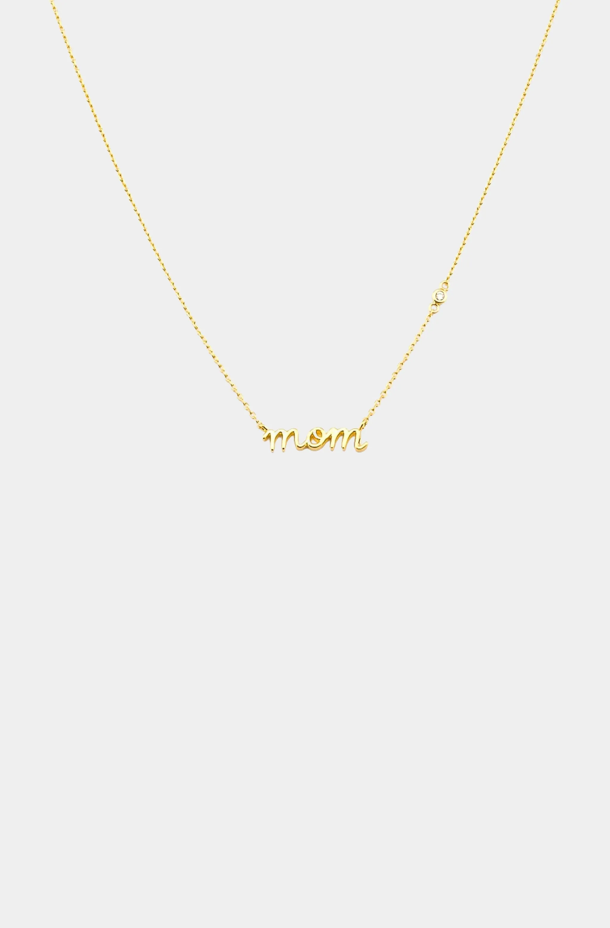 Mom' Necklace With 1 Cz sold by Hemline