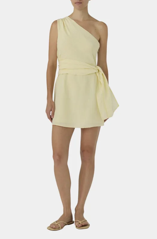 Birdie Linen Shoulder Tie Dress sold by Hemline