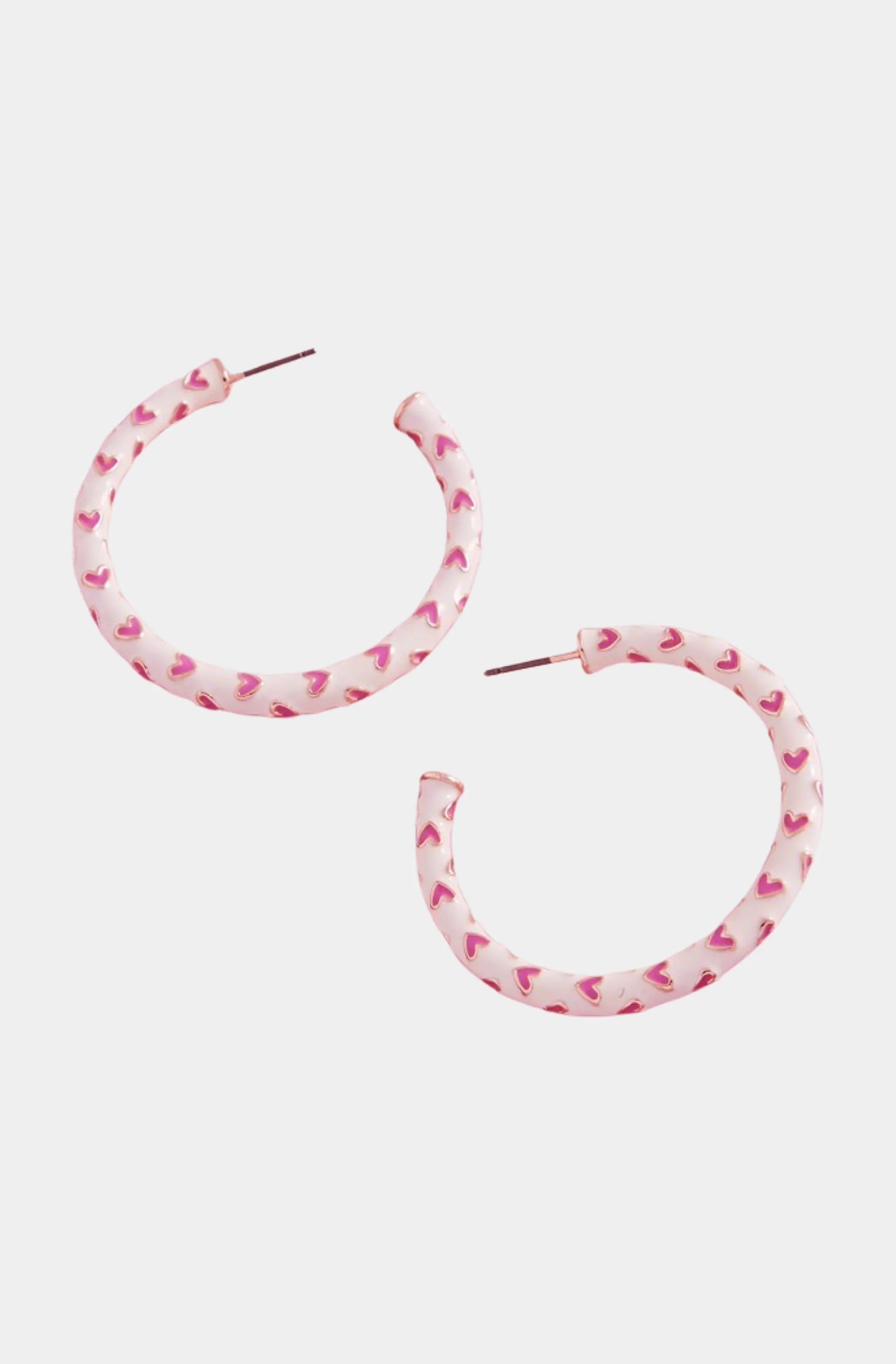 Valentines Day Enamel Hoop Earrings sold by Hemline product image thumbnail 2
