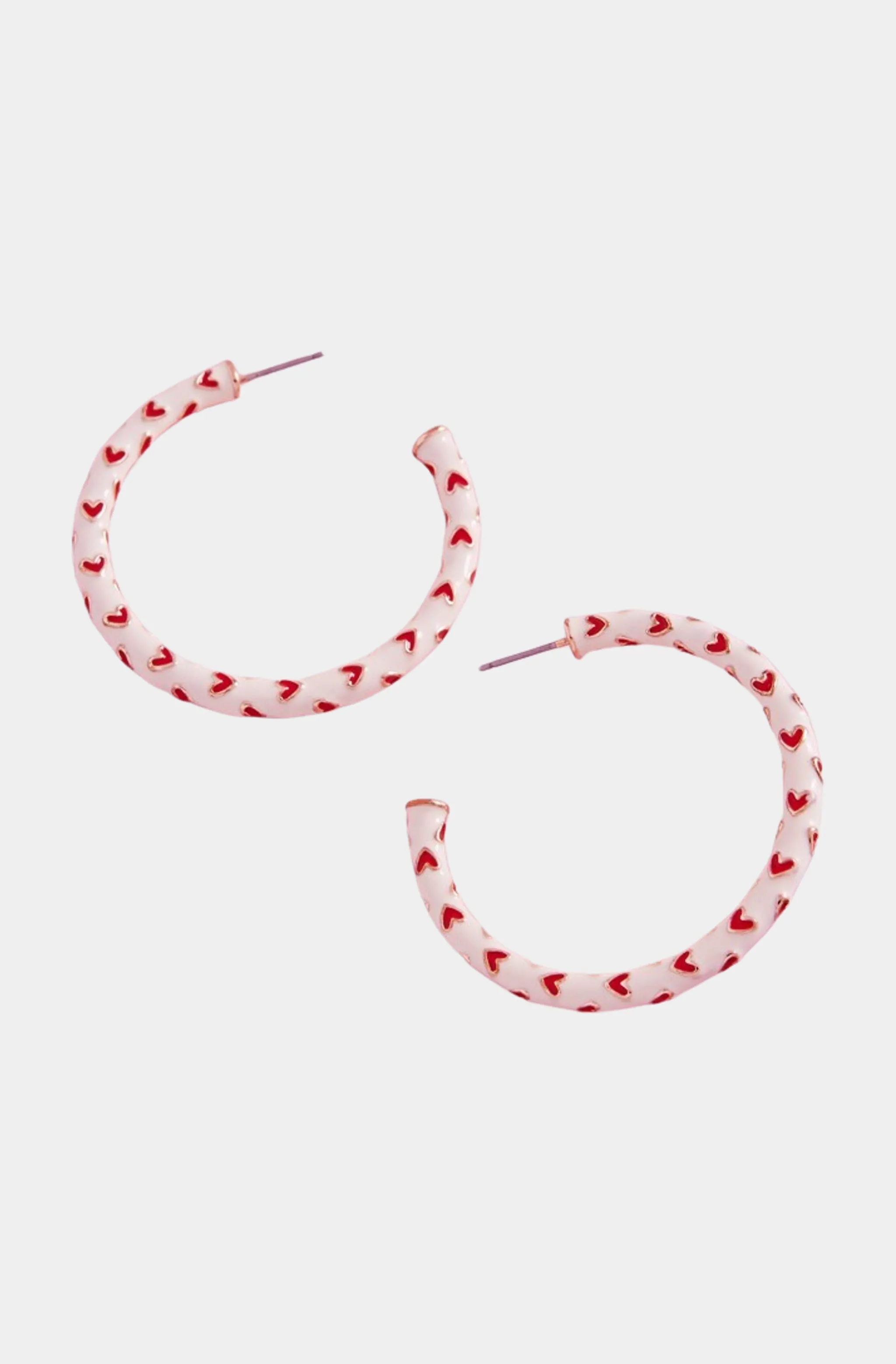 Valentines Day Enamel Hoop Earrings sold by Hemline product image thumbnail 3