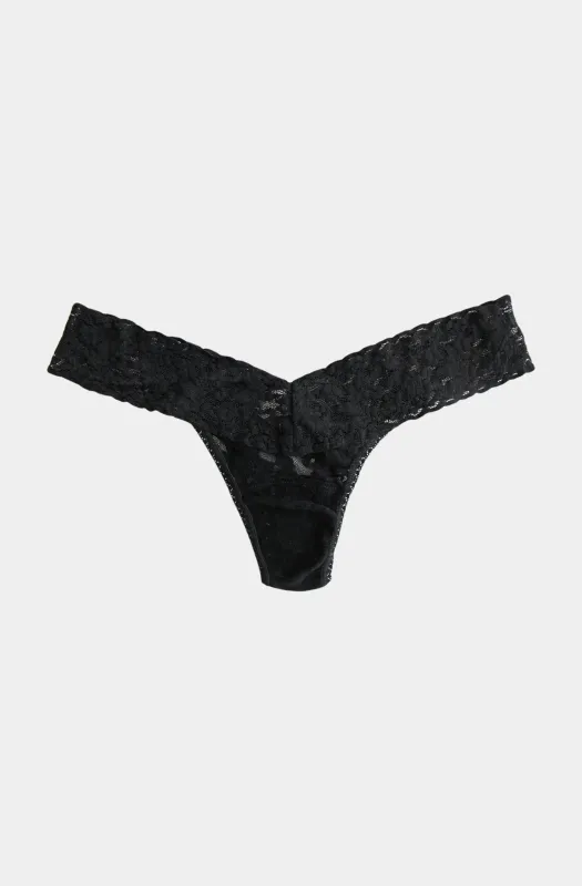 Signature Lace Low Rise Thong sold by Hemline