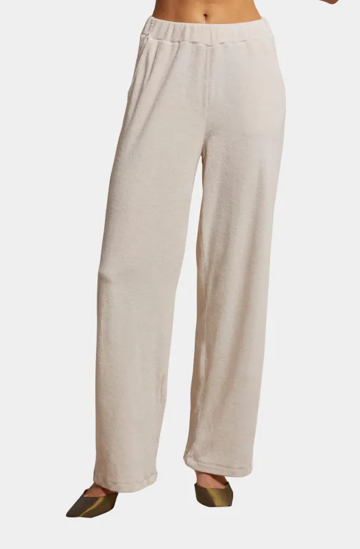 Velour Wide Leg Sweat Pant sold by Hemline