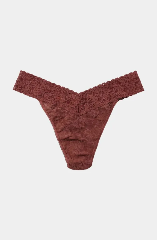 Signature Lace Original Rise Thong sold by Hemline