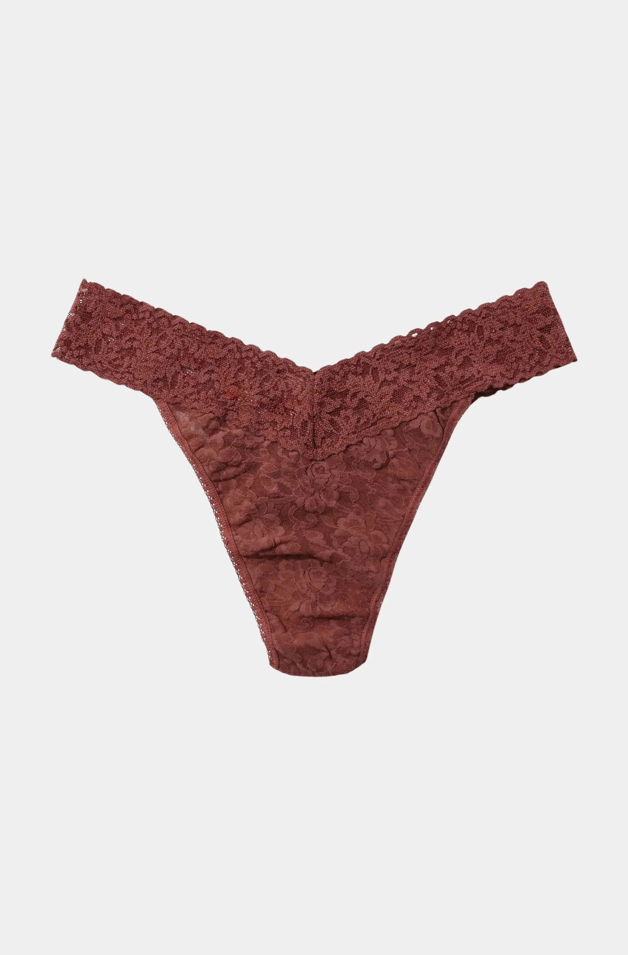 Signature Lace Original Rise Thong sold by Hemline
