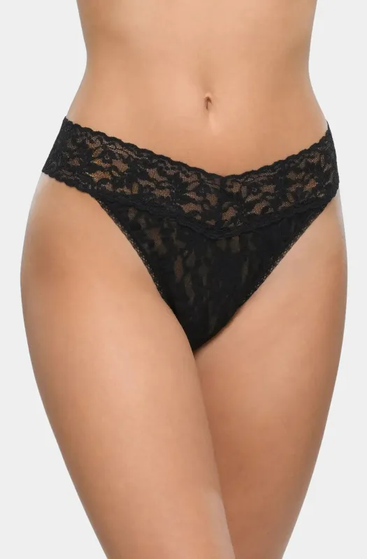 Signature Lace Original Rise Thong sold by Hemline