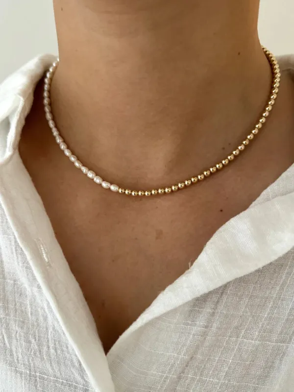 Miami Half & Half Necklace sold by Hemline