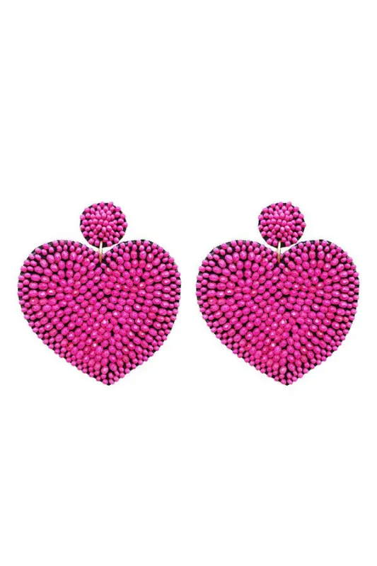 Glass Beaded Valentine's Day Earrings sold by Hemline