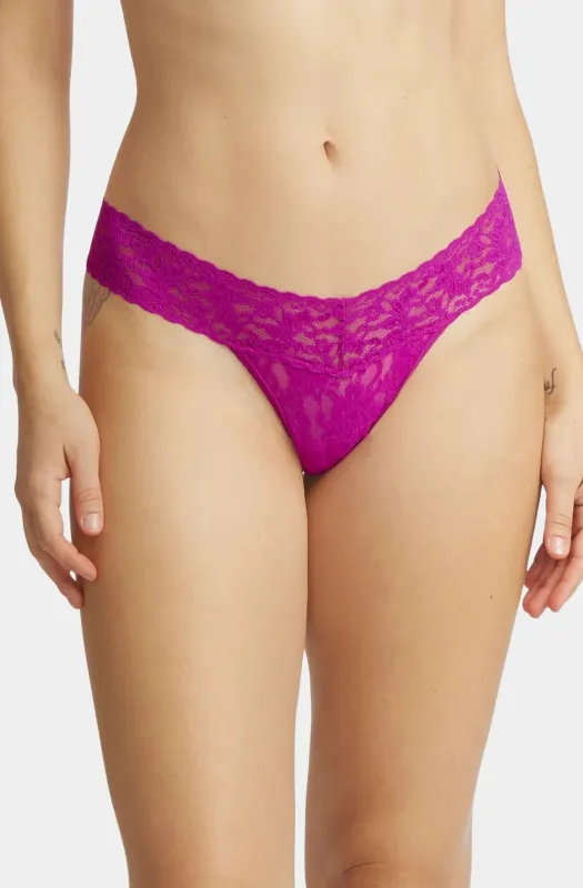 Signature Lace Low Rise Thong sold by Hemline