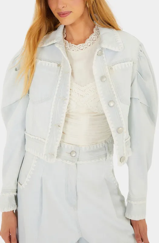 Denim Crochet Jacket sold by Hemline