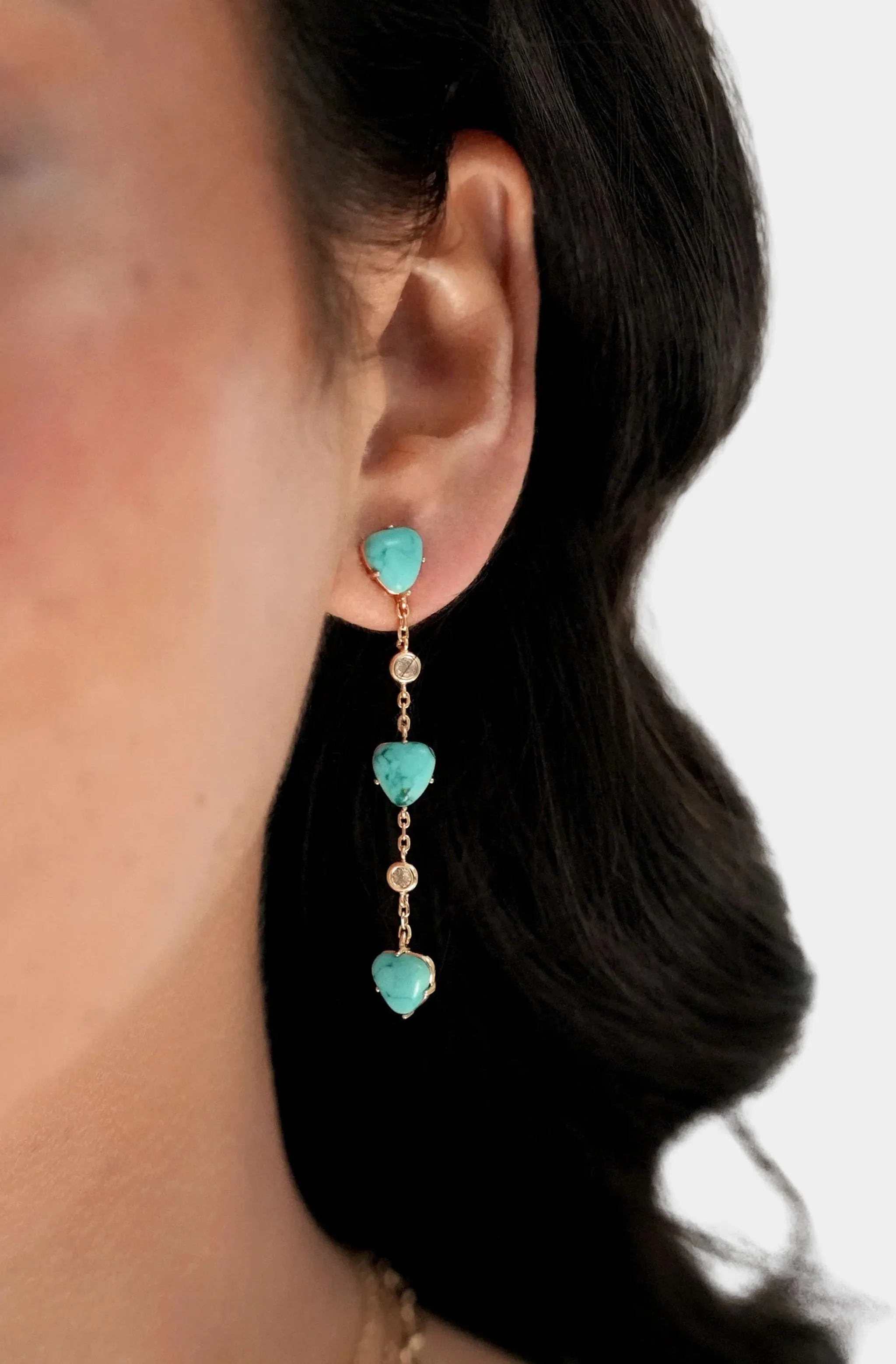 Turquoise Solstice Dangle Earrings sold by Hemline product image thumbnail 3