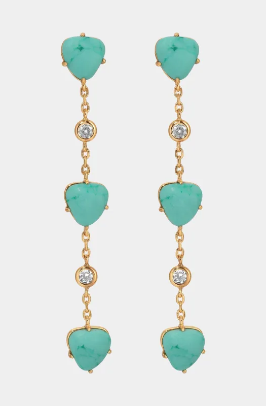 Turquoise Solstice Dangle Earrings sold by Hemline