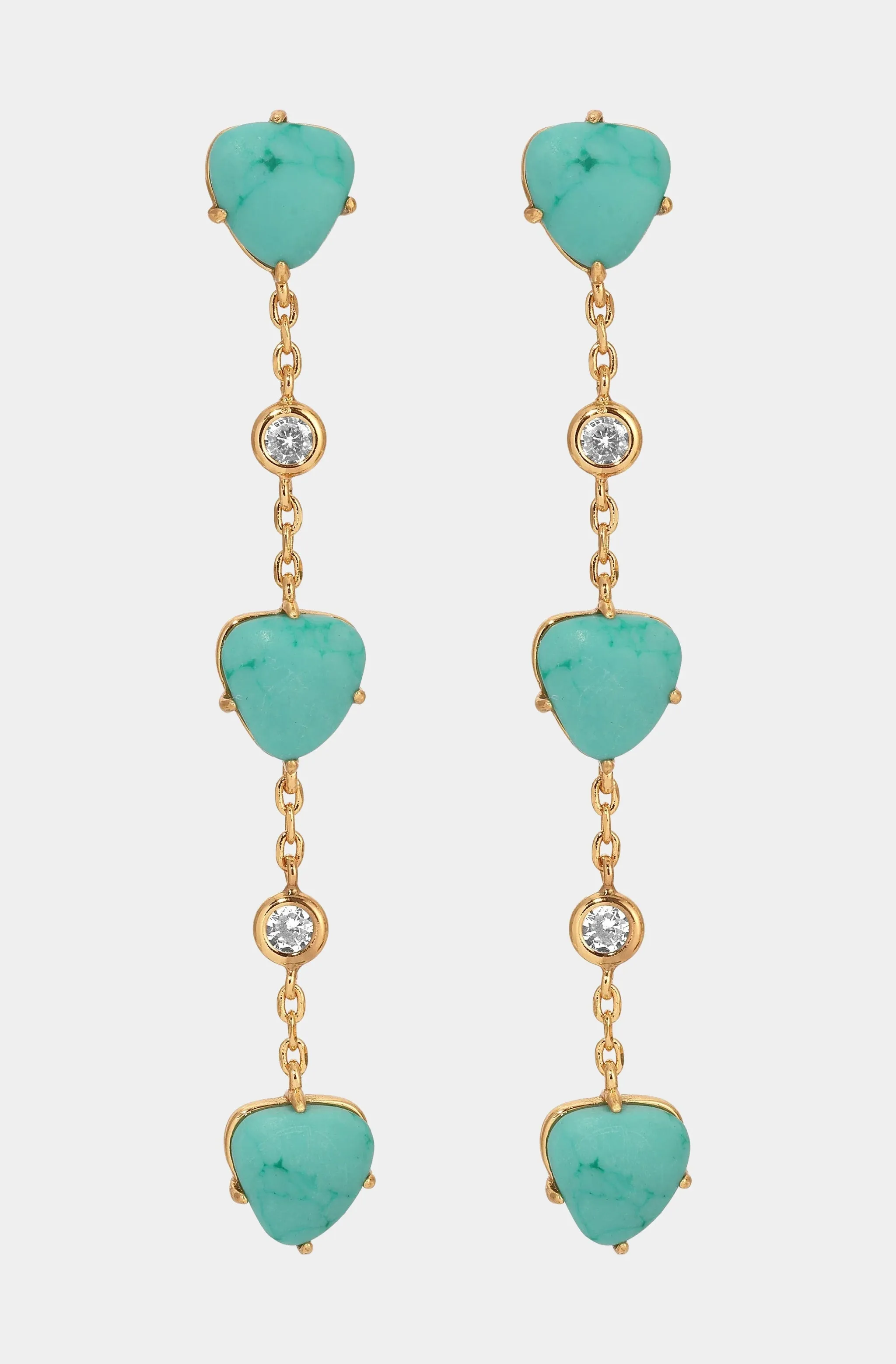 Turquoise Solstice Dangle Earrings sold by Hemline