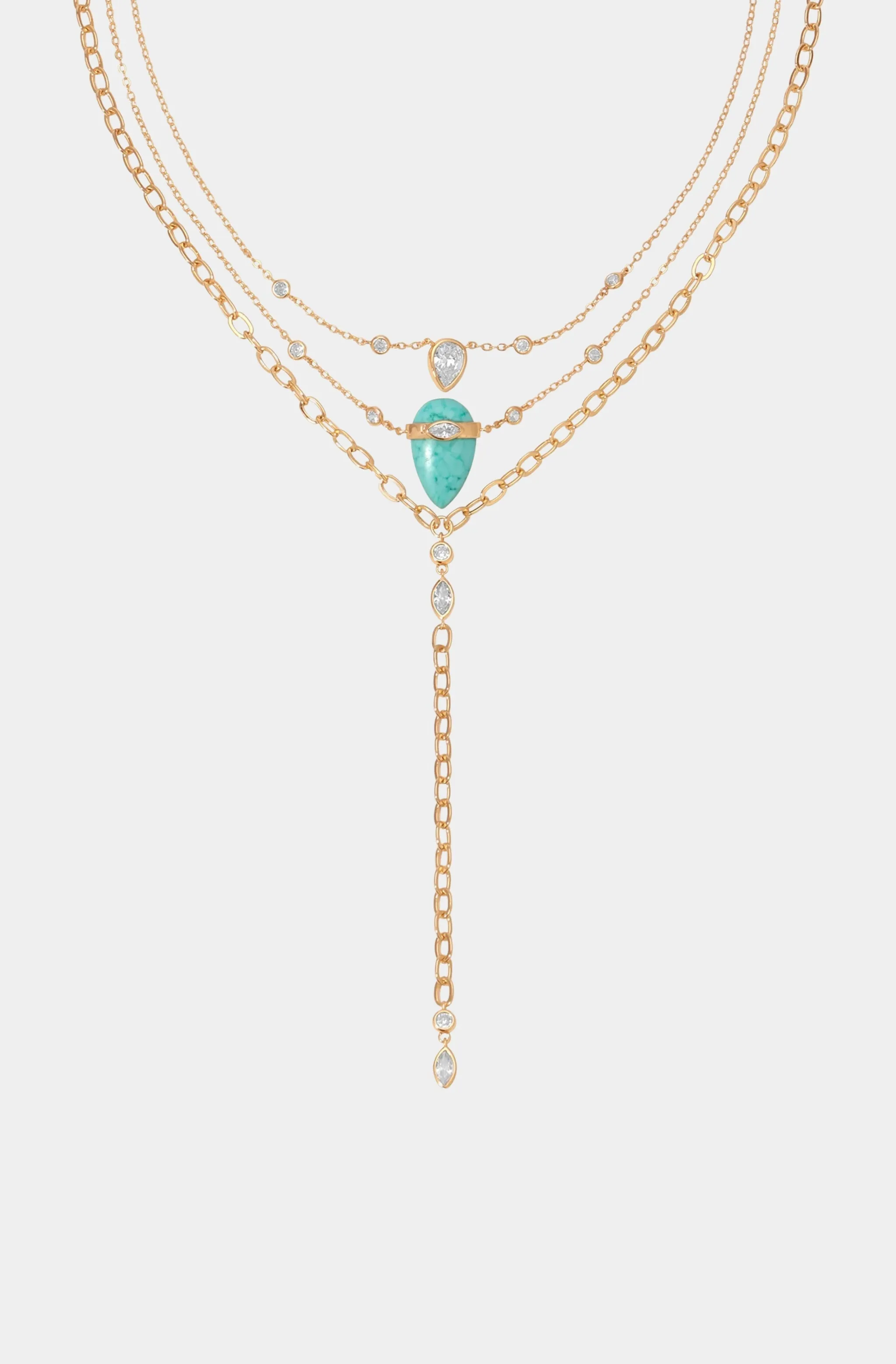 Turquoise Solstice Layered Necklace sold by Hemline product image thumbnail 2