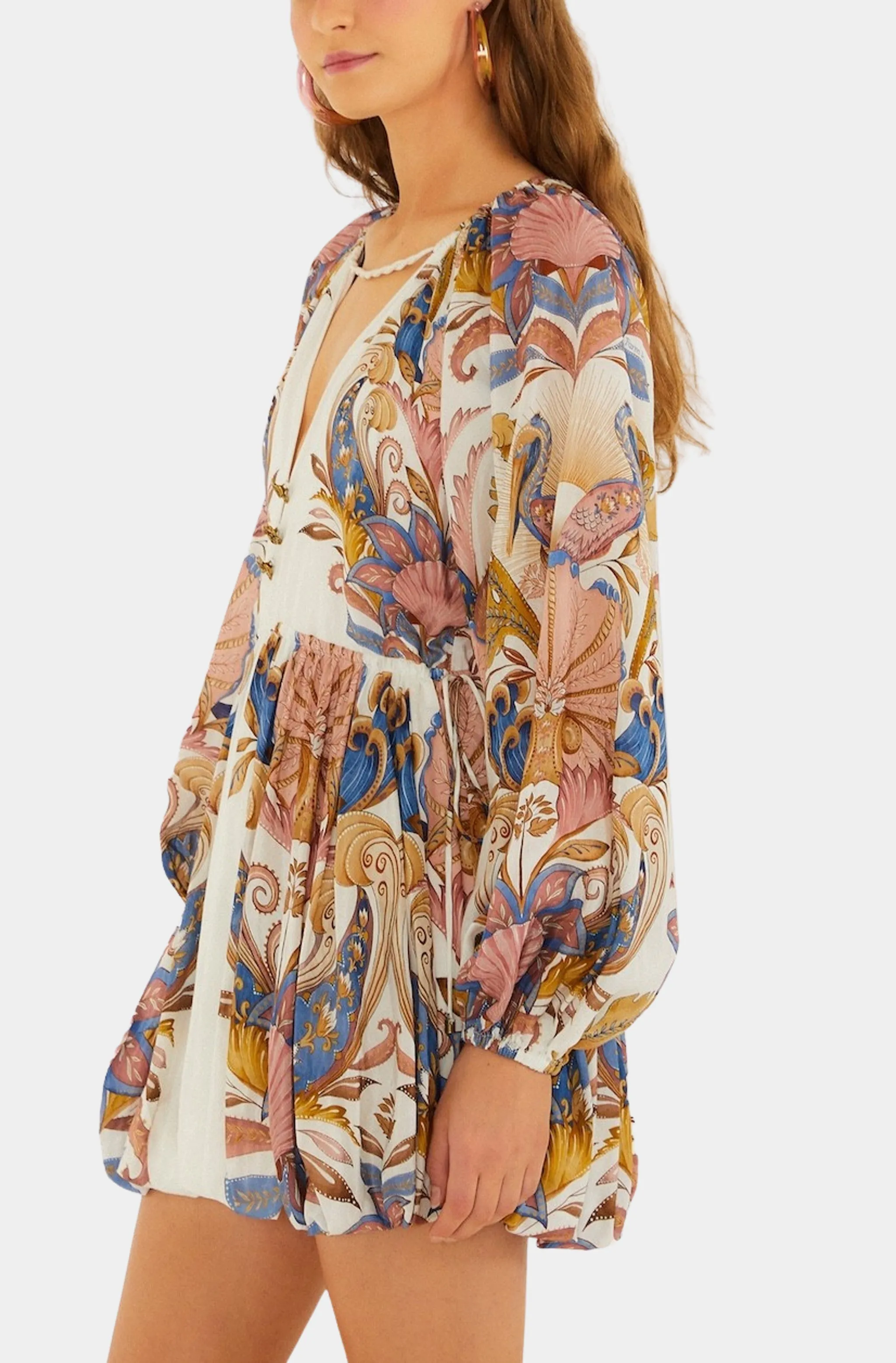 Sea Garden Off-White Mini Bubble Dress sold by Hemline product image thumbnail 3