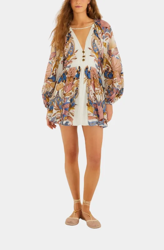 Sea Garden Off-White Mini Bubble Dress sold by Hemline