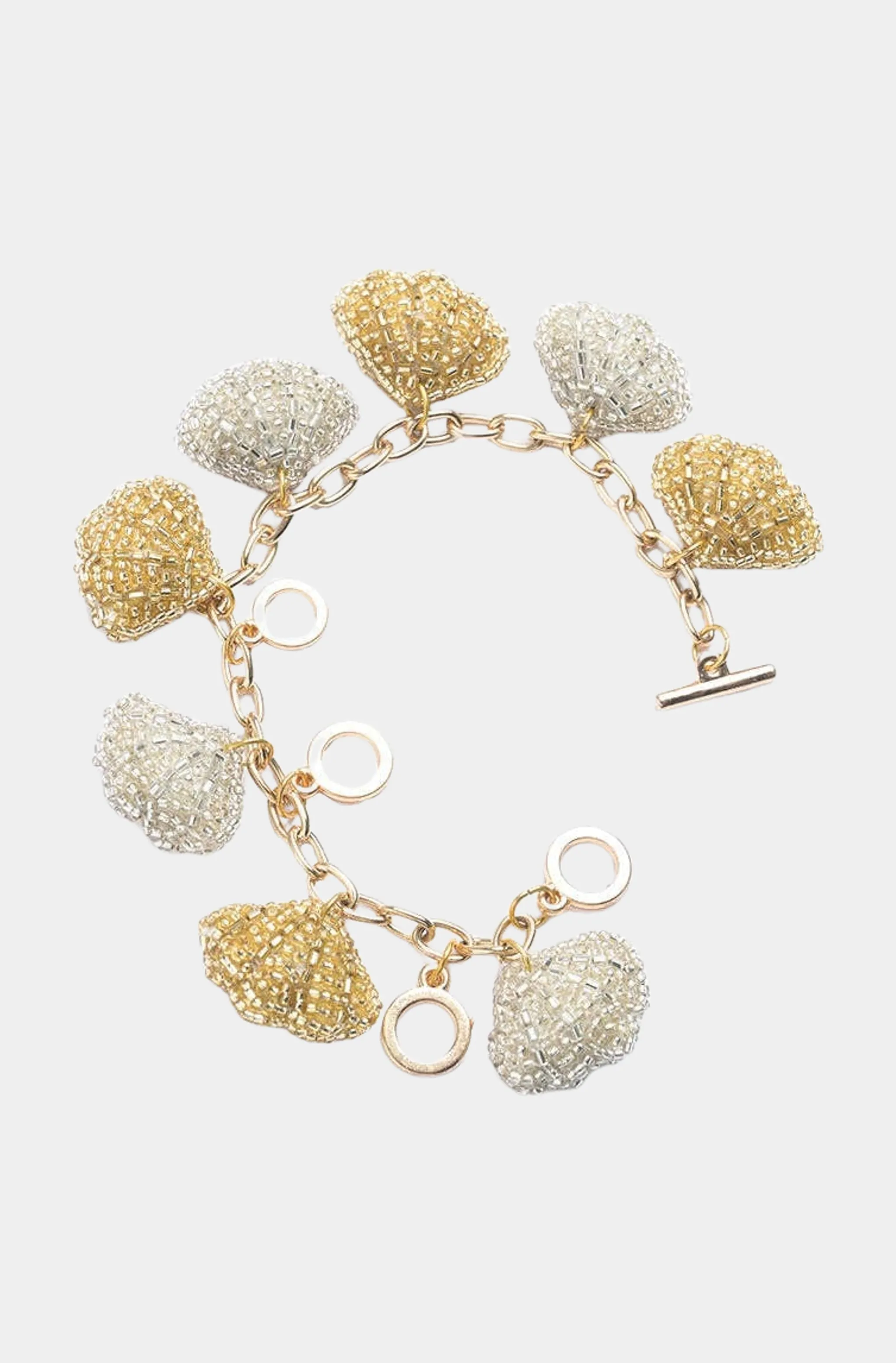 Gold and Silver Seashell Bracelet sold by Hemline