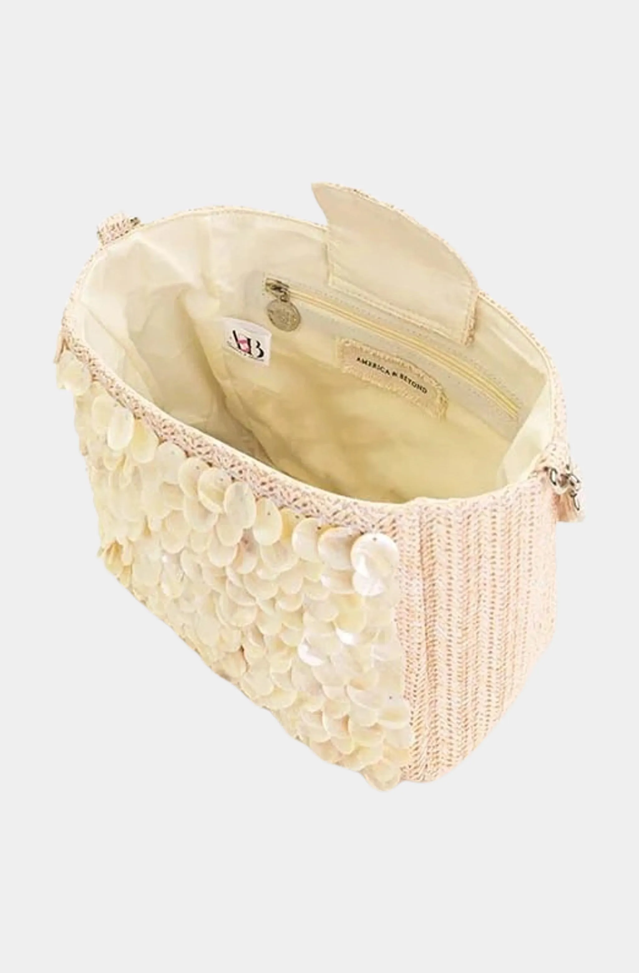Embellished Shells and Raffia Bucket Bag sold by Hemline product image thumbnail 5