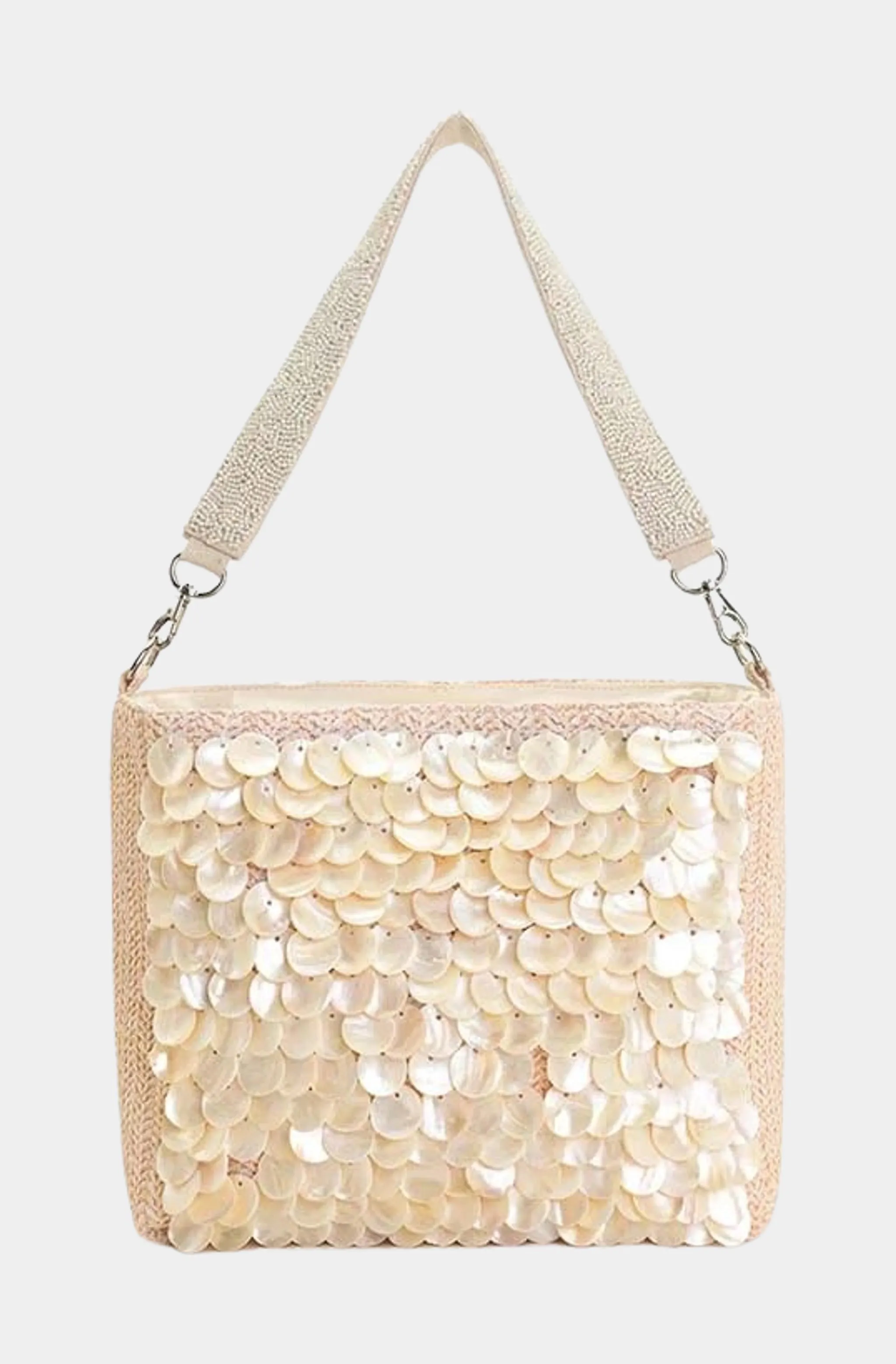Embellished Shells and Raffia Bucket Bag sold by Hemline product image thumbnail 2