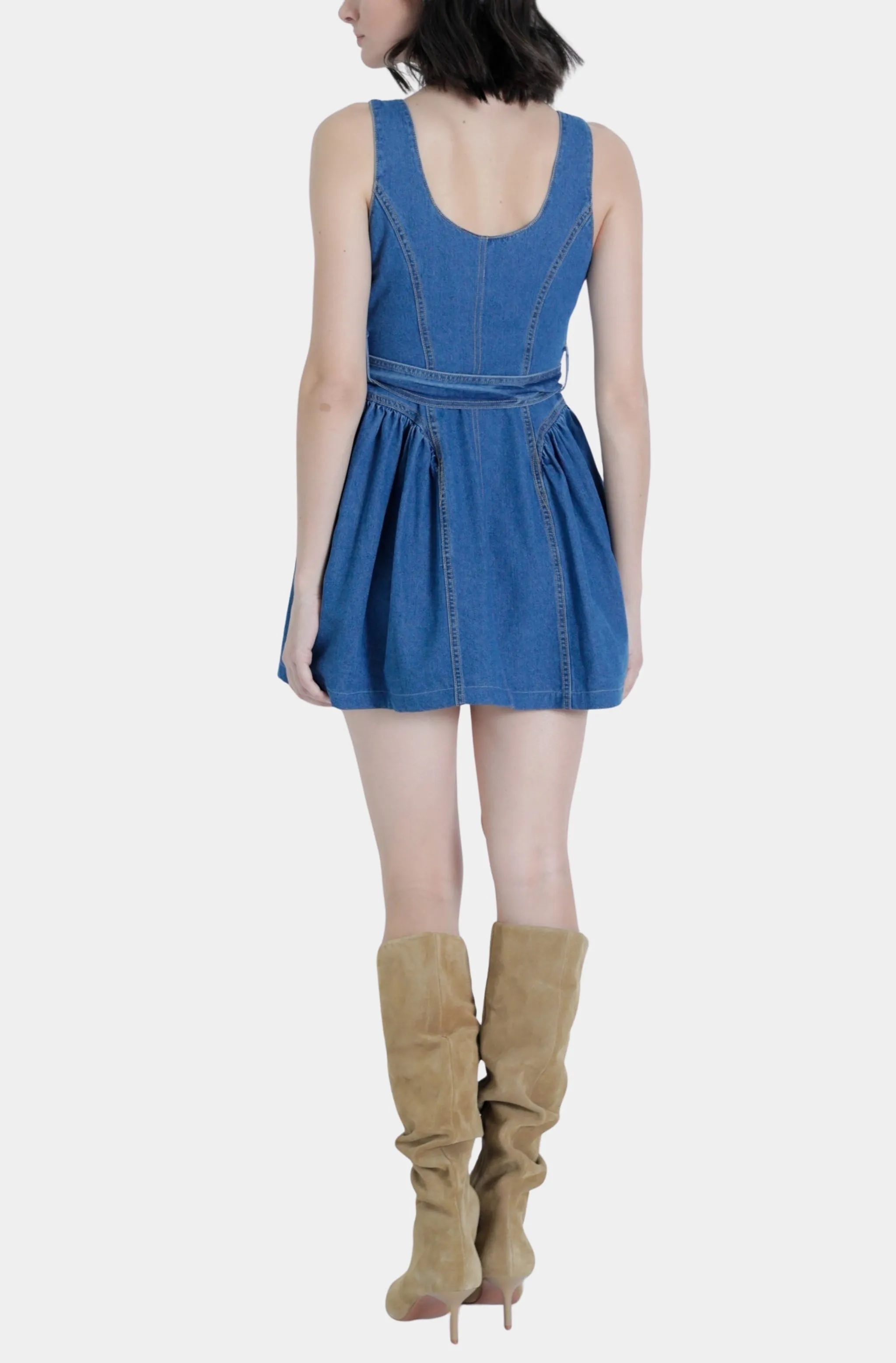 Katerina Denim Mini Dress sold by Hemline product image thumbnail 2