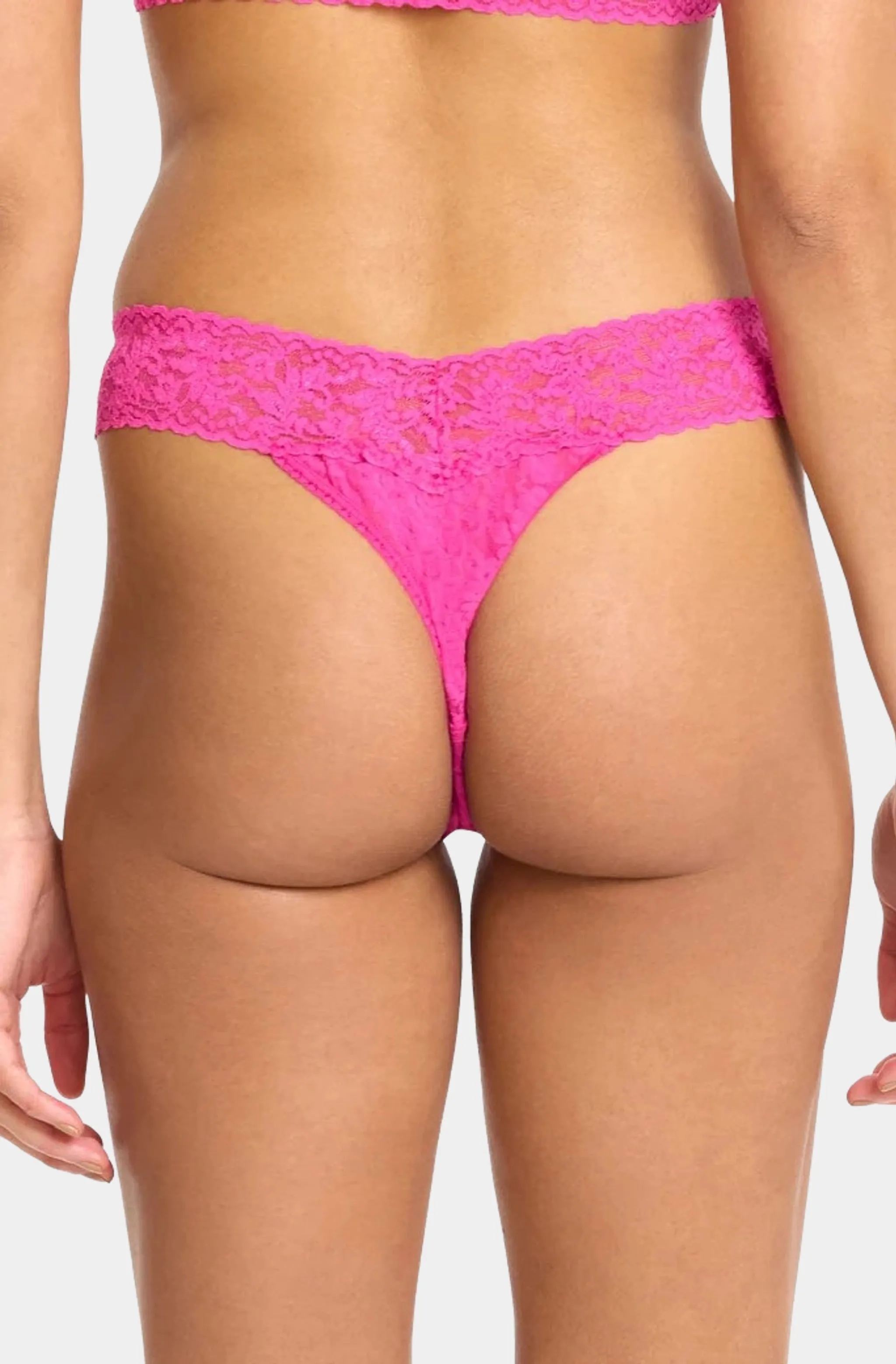 Signature Lace Original Rise Thong sold by Hemline product image thumbnail 3