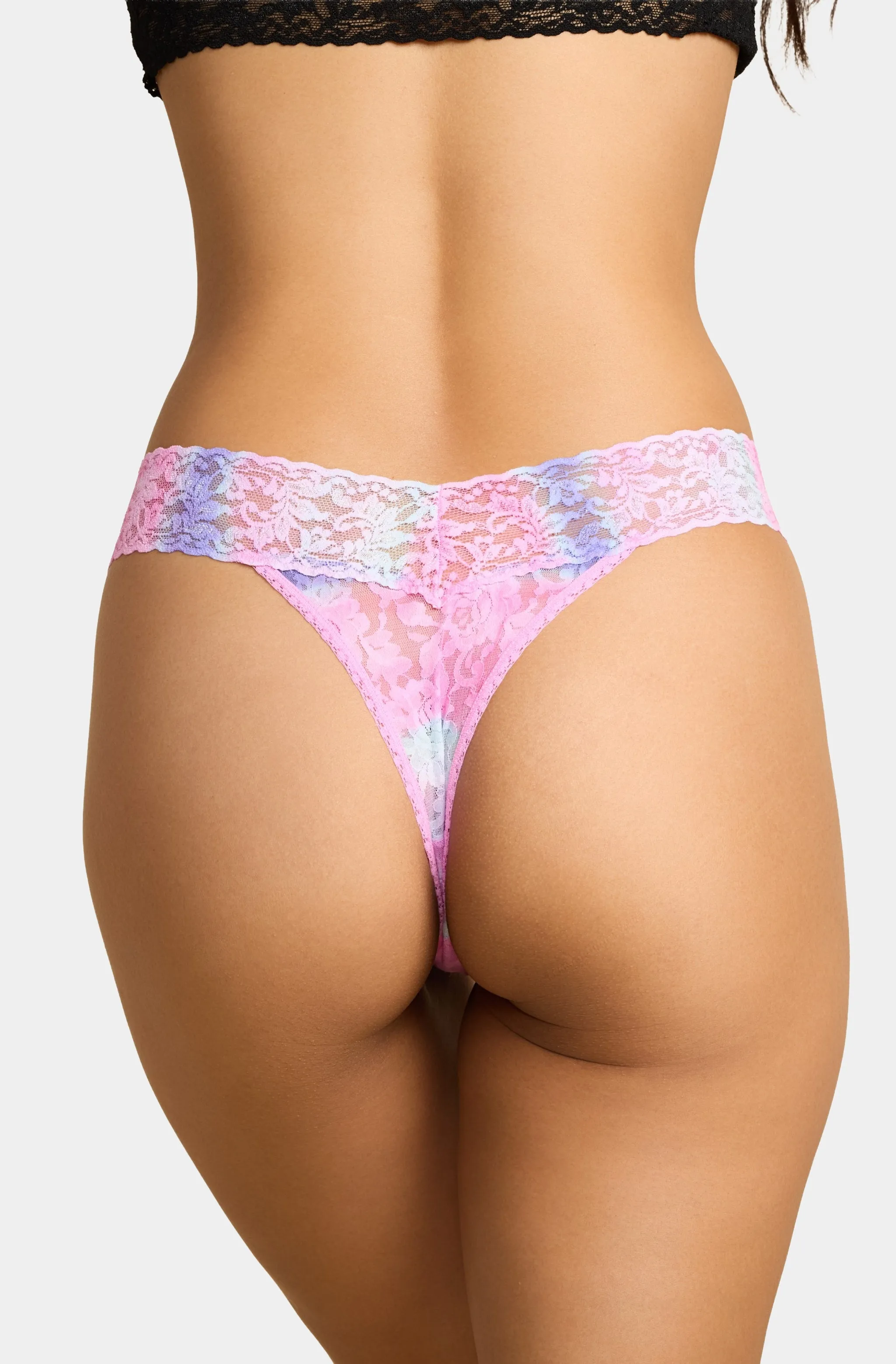 Printed Signature Lace Original Rise Thong sold by Hemline product image thumbnail 2