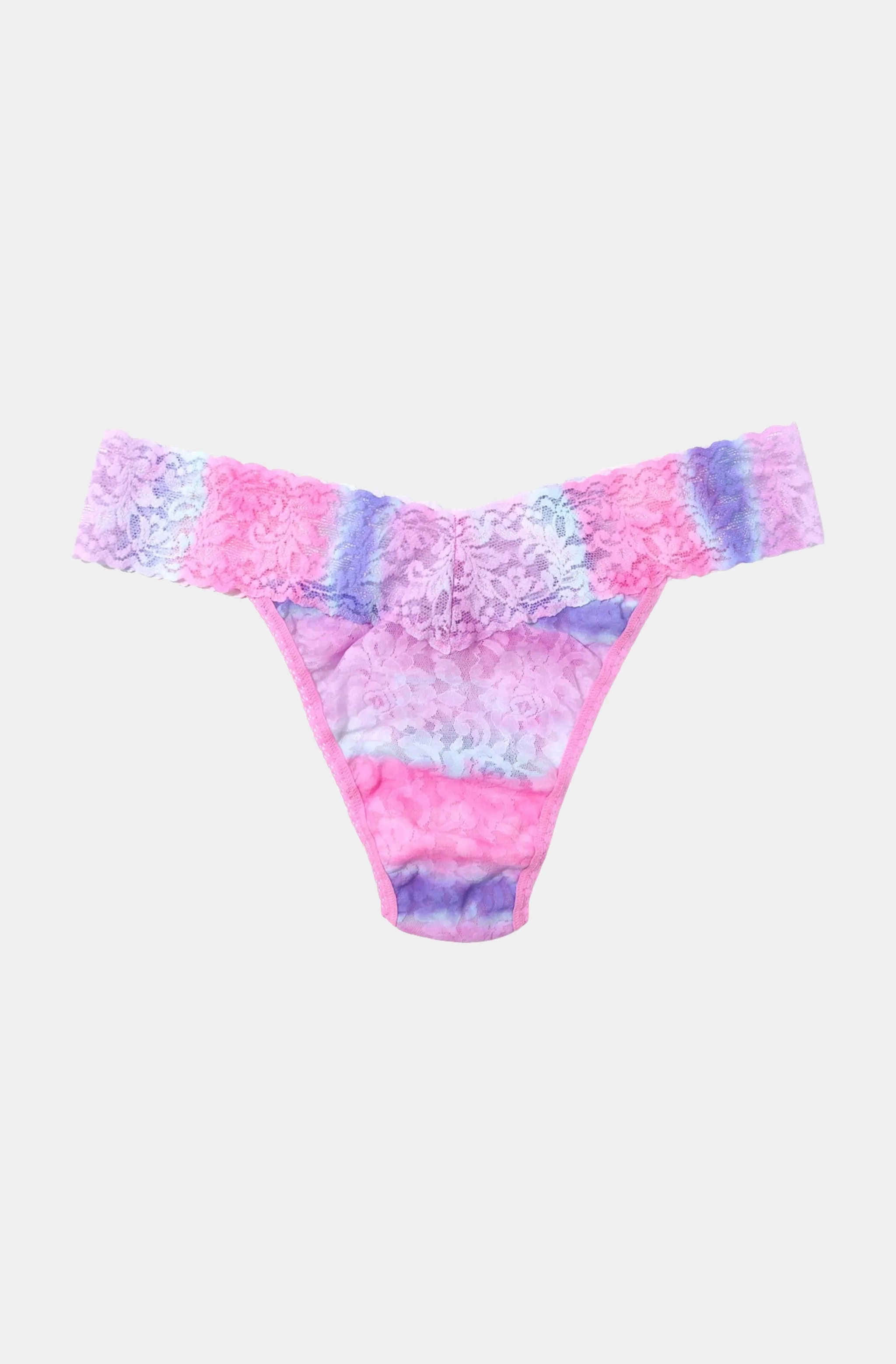 Printed Signature Lace Original Rise Thong sold by Hemline